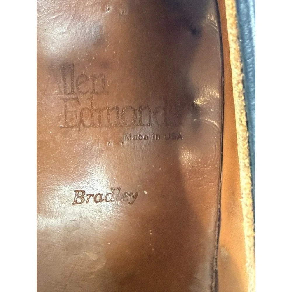 Allen Edmonds Bradley Black Leather Algonquin Split Toe Derby Shoes 10.5 B USA